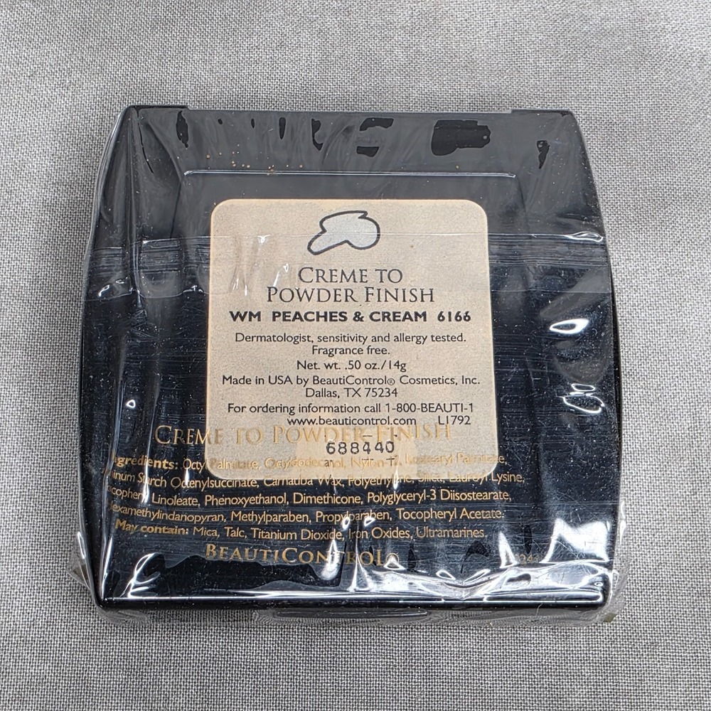 BeautiControl Creme To Powder Finish Foundation WM Peaches & Cream 6166 SEALED